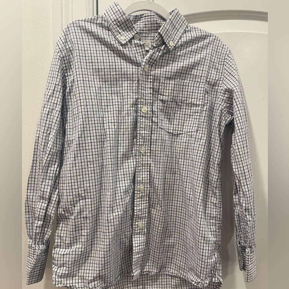Gap Boys Checkered Dress Shirt L (10)